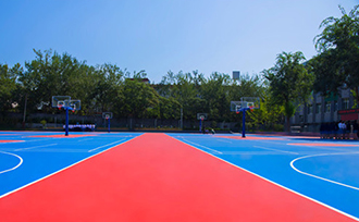 Is the thickness of the stadium silicon PU sport court material the thicker the better?